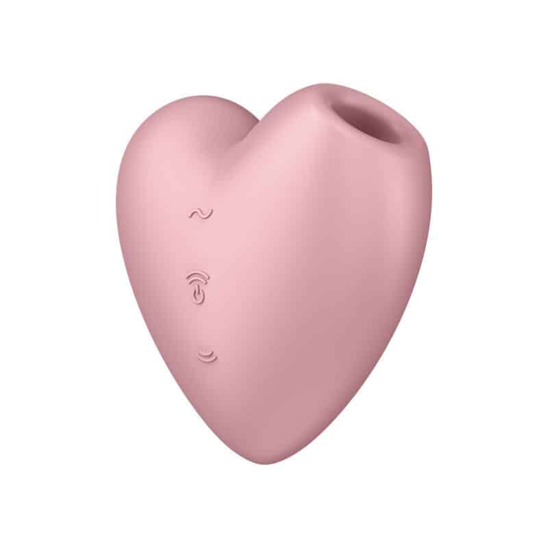 2 cutie heart succionador de clitoris y vibracion rosa