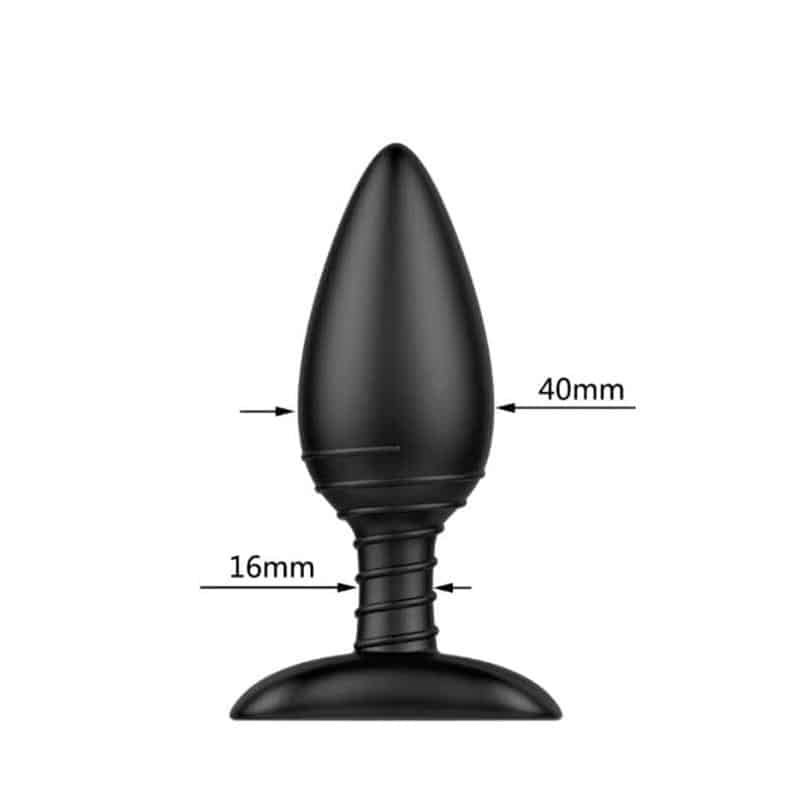 9 asher plug anal con control remoto usb magnetico negro
