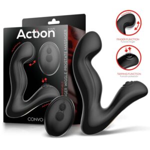1 convo prostate stimulator with tapping and finger wiggle function