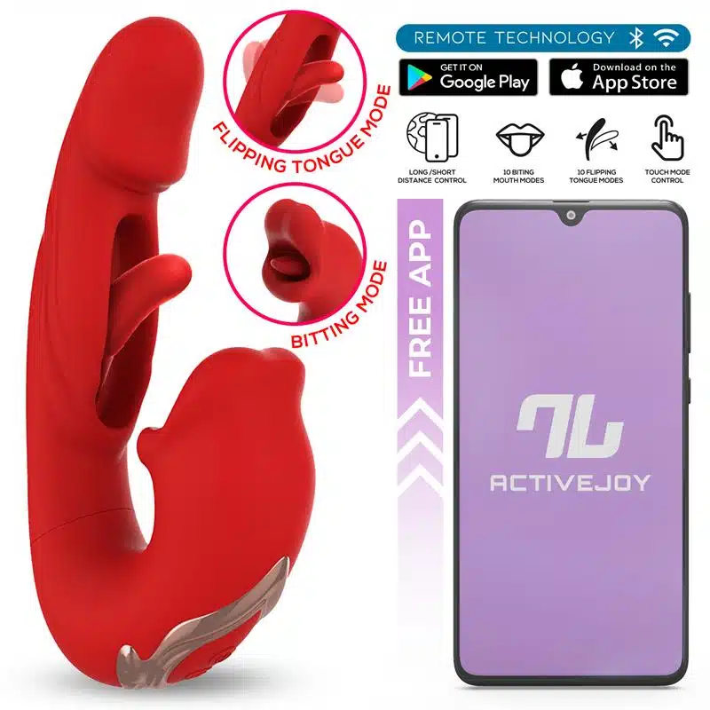 1 mouty vibrador con funcion de mordisqueo y flipping con app
